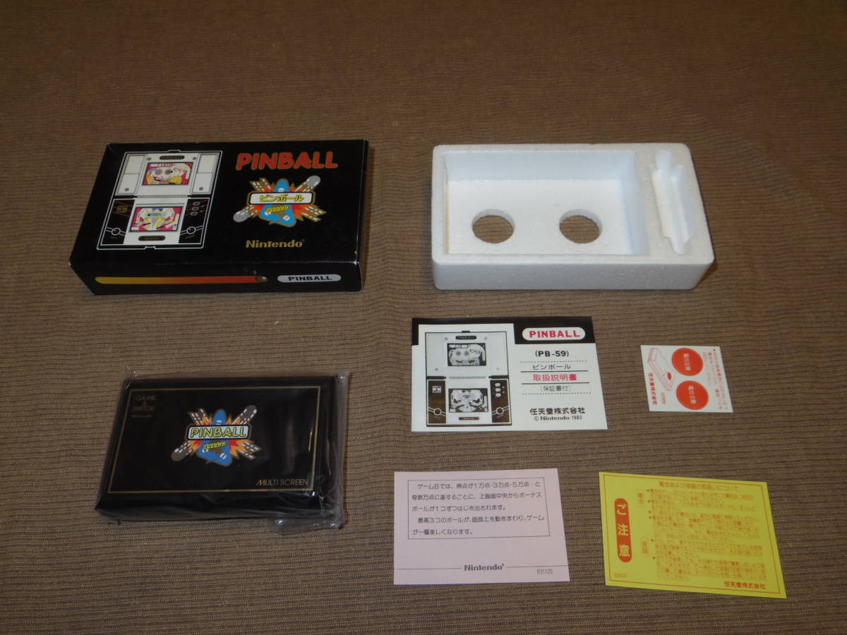 任天堂 ゲームウォッチ ピンボール PB-59 箱付 説明書付 動作確認済 美品 未使用】任天堂 ゲームウォッチ ピンボール（マルチスクリーン
