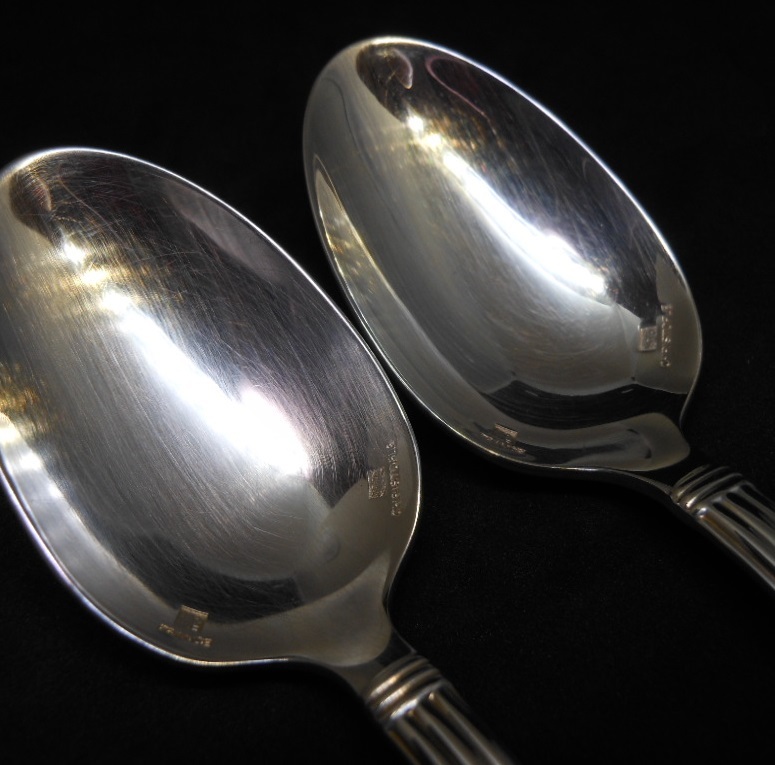 極美品☆仏蘭西高級銀器☆クリストフルシルバーコーヒースプーン２本　アリア 仏蘭西高級銀器☆美品☆Christofle製クリストフルシルバー 銀P