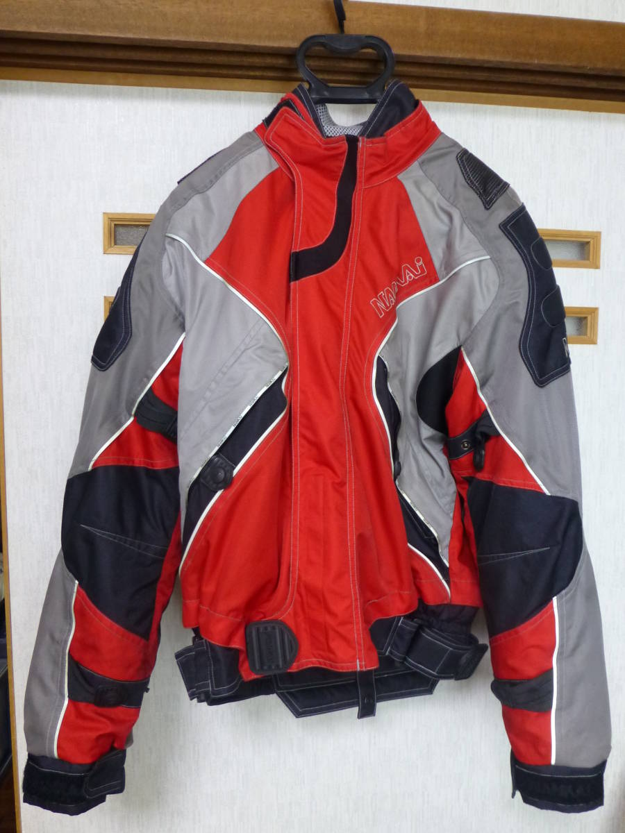 ★★★　中古バイク用品⑦　　南海　ライダースジャケット　Ｌサイズ　プロテクタ入り_1