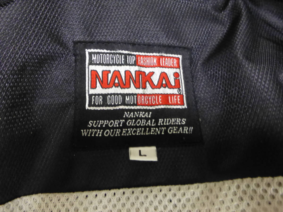 ★★★　中古バイク用品⑦　　南海　ライダースジャケット　Ｌサイズ　プロテクタ入り_5