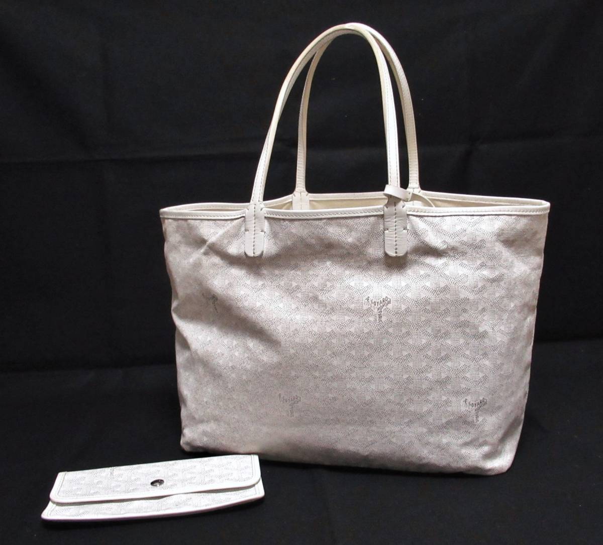本物 1円 ゴヤール サンルイPM トートバッグ ホワイト 白 GOYARD こ 