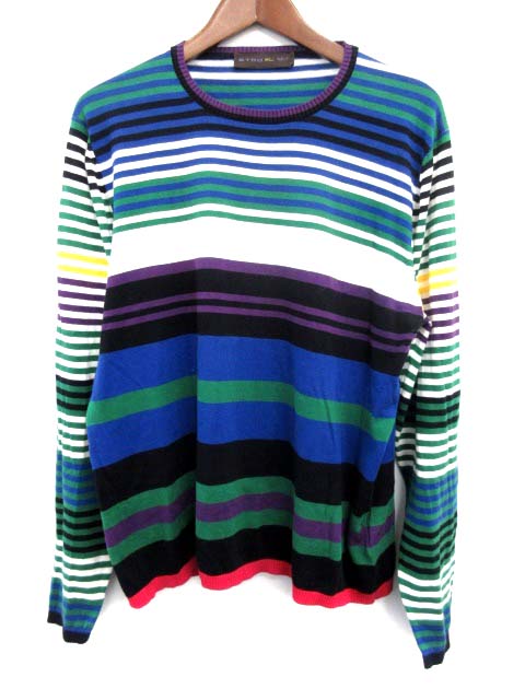 ETRO マルチカラーニットセーター M猫模様 ETRO マルチカラーニットセーター M猫模様 おすすめ！✿大人気商品