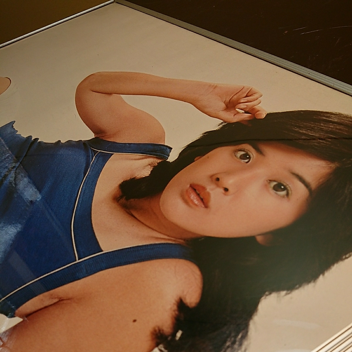 希少 昭和レトロ 桜田淳子 縦43センチ 横60.5センチ ポスター アルミ枠