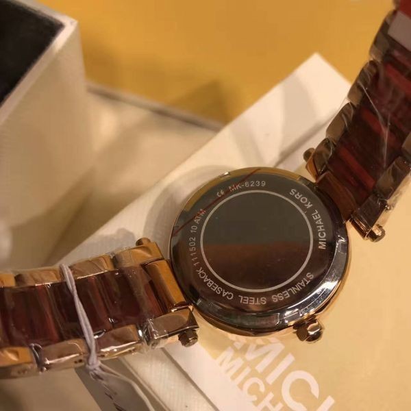 未使用◆マイケルコース◆Michael Kors Mini Parker Glitz Amber MK6239腕時計