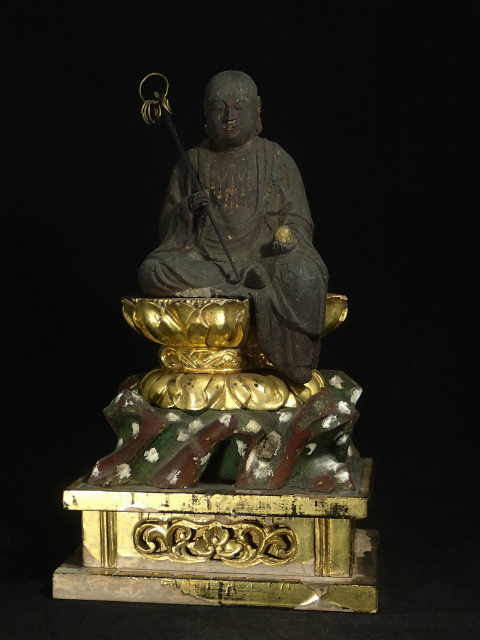 厨子付き地蔵菩薩　木彫古い 厨子付き地蔵菩薩 木彫古い Amazon｜仏像 地蔵菩薩 厨子入り(金メッキ