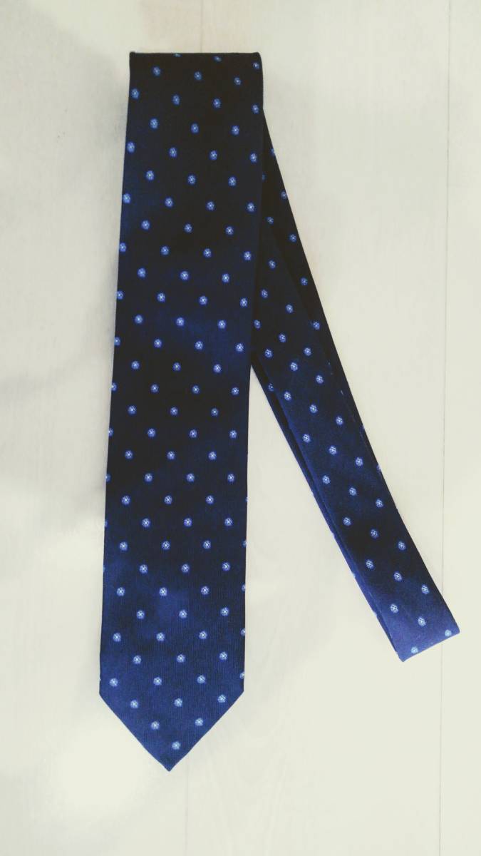 E. Marinella ネクタイ ネイビー 小紋柄 NAPOLI マリネッラ E