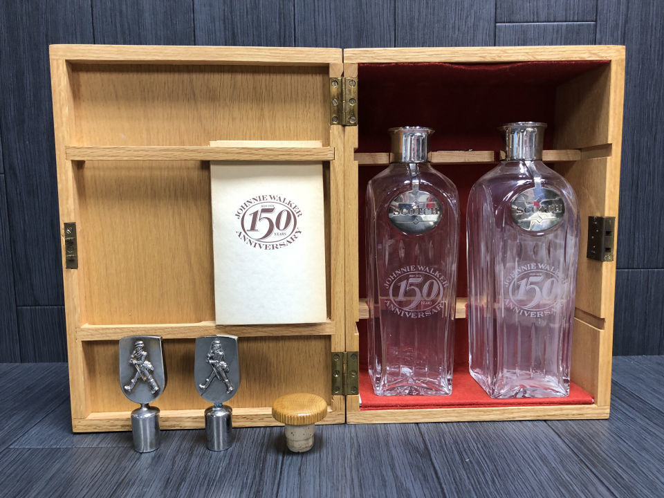 未開栓 JOHNNIE WALKER ジョニーウォーカー 黒 赤 2本セット ※ラベル難