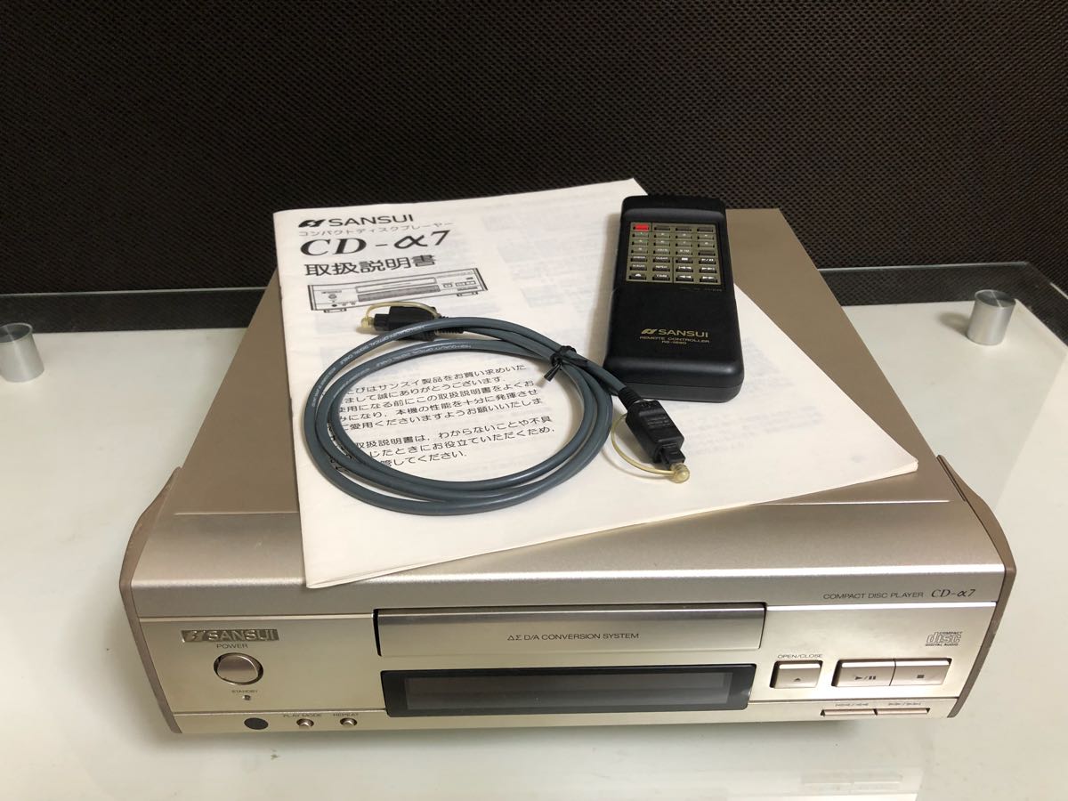 人気，セール SANSUI サンスイ CDプレーヤー CD-&alpha;７ 純正リモコン 取説付 ジャンク(一般)｜売買されたオークション情報、yahooの商品情報をアーカイブ公開 - オークファン 一般
