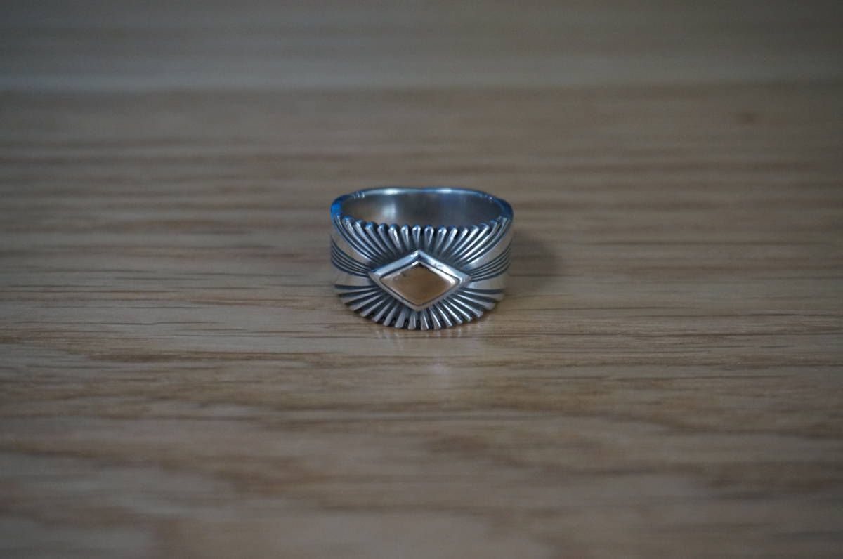 送料無料　ナバホ Navajo パトリシア ベドニー Patricia Bedonie パット ベドニー PAT BEDONIE ダイヤコンチョ　14K　サンバースト 19号
