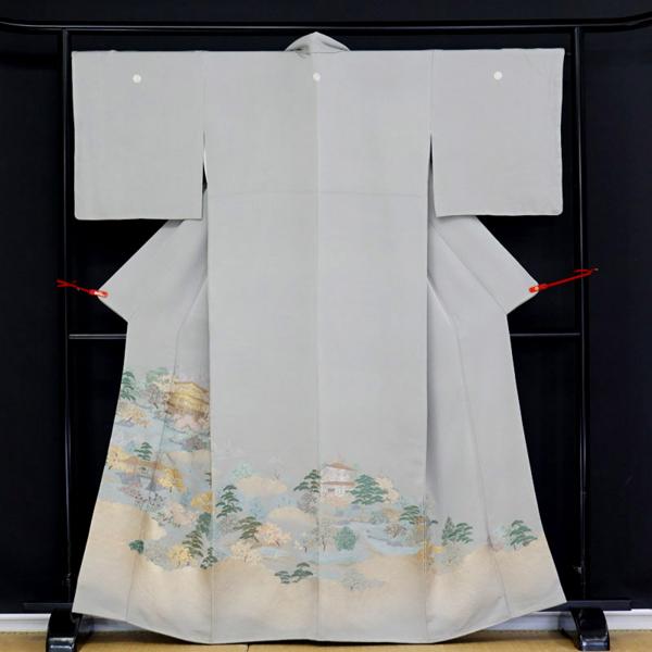 正規品，人気SALE 9975 Ｌ寸 豪華縫取り 金閣寺文様 高級色留袖 五つ紋 /(留袖)｜売買されたオークション情報、yahooの商品情報をアーカイブ公開 - オークファン 留袖