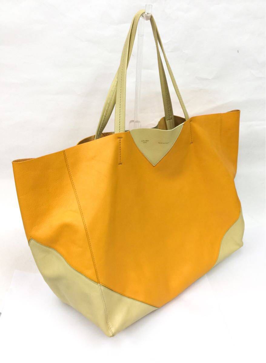 税込☆CELINE(セリーヌ)ホリゾンタルカバ バイカラーレザートート 