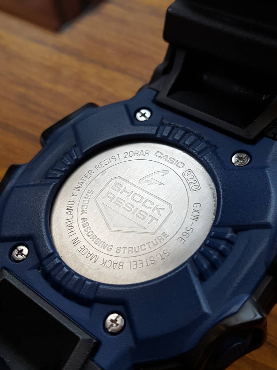 G-SHOCK GXW-56E-1JF 電波ソーラー ビッグケース 黒 青ブルー カシオ