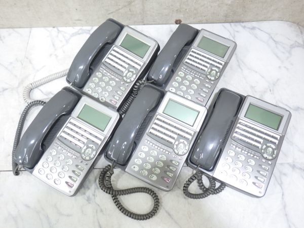 動作保証 ○ サクサ AIKO 大興電気製作所 M-20LKTEL(MG) 20ボタン標準電話機 ビジネスフォン 5台セット ○ I-52883
