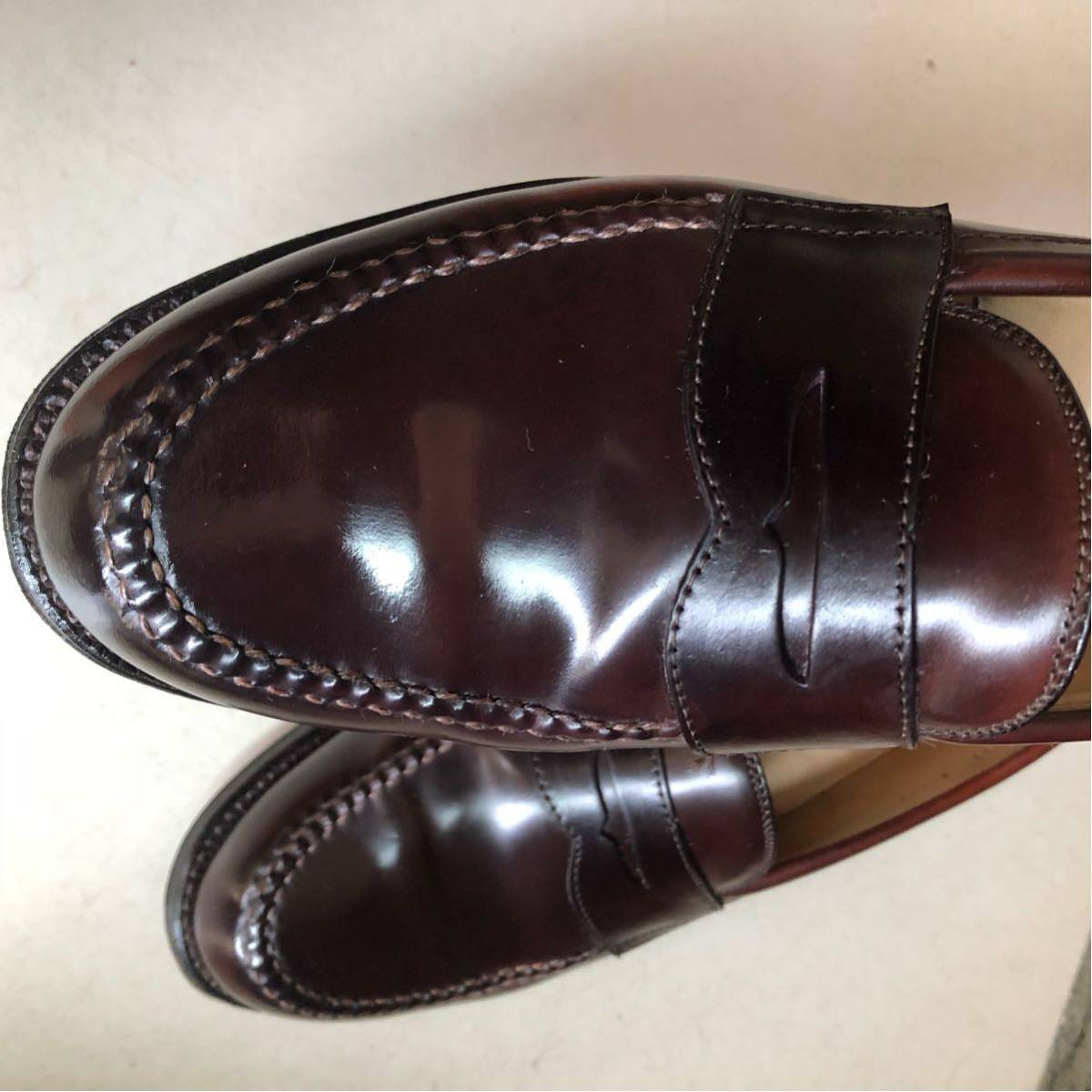 美品 オールデン 99162 ペニーローファー 8.5D ALDEN コードバン 986 