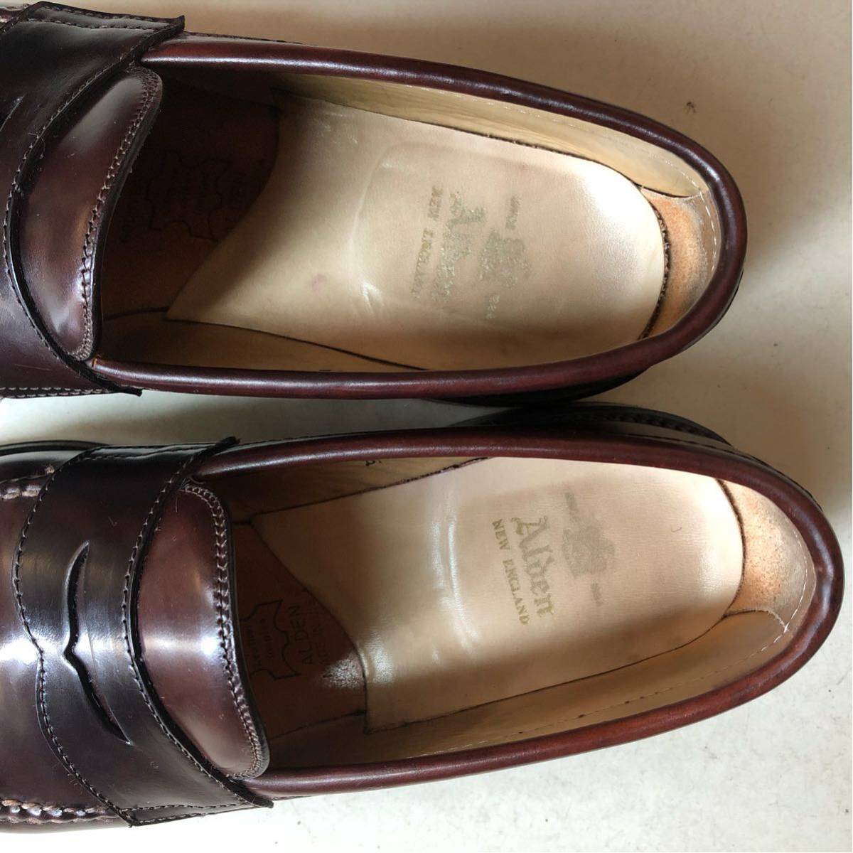 美品 オールデン 99162 ペニーローファー 8.5D ALDEN コードバン 986 
