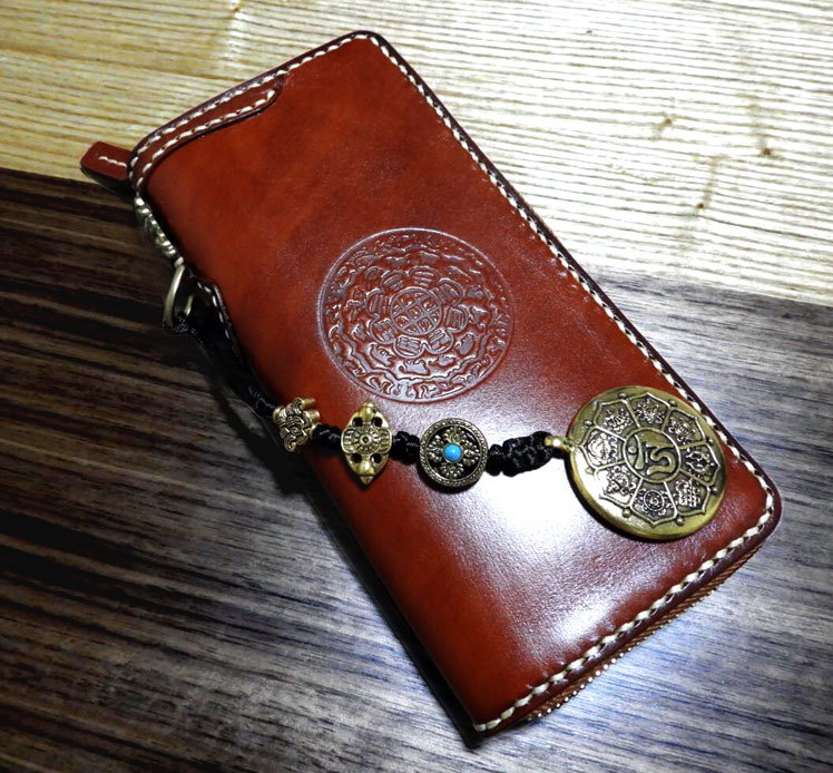 イタリアン 手染 メンズ ハンドメイド 長財布 本革 レザー ウォレット