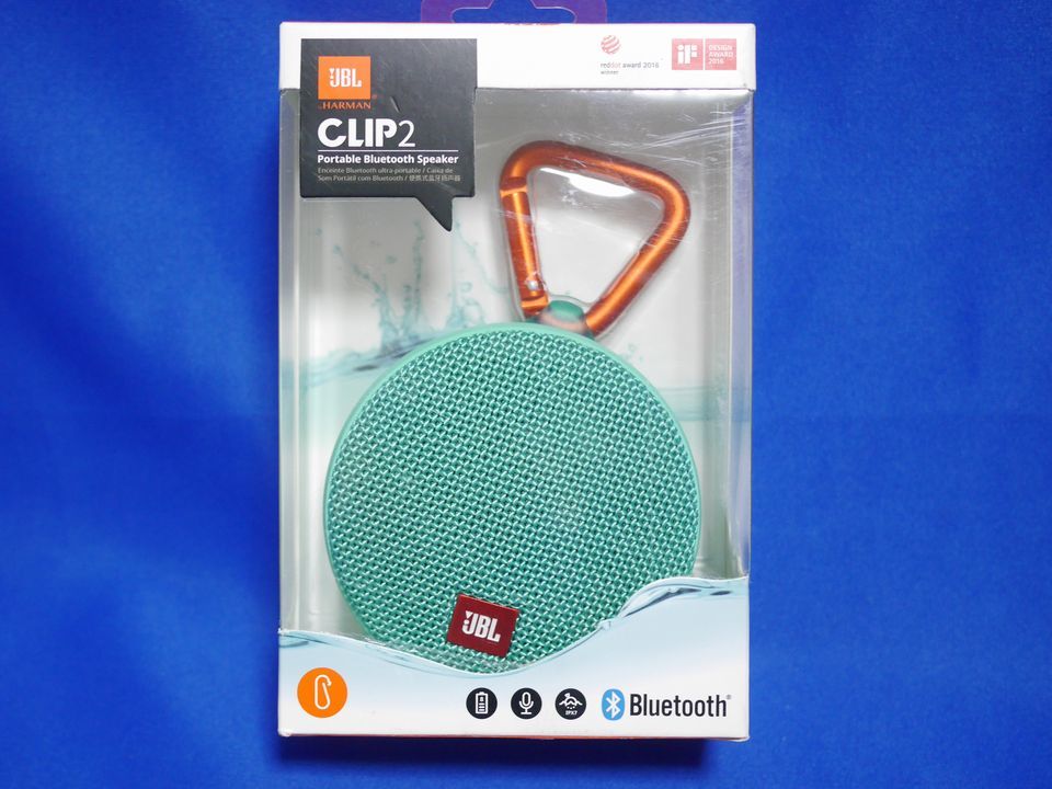 新品●JBL ウォータープルーフ対応Bluetoothスピーカー CLIP2●ティール 水色