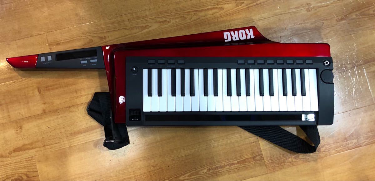 KORG RK-100S 赤◇ショルダーキーボード◇ストラップ、電源アダプタ