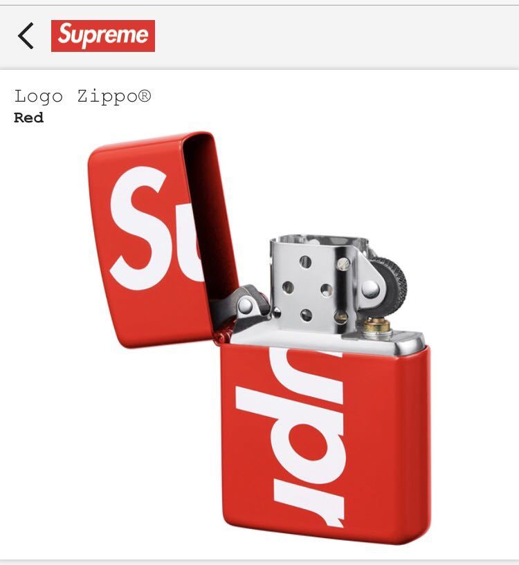 ★シュプリーム Supreme 18SS★ Logo Zippo Red ロゴ ジッポー ライター 新品 購入証明 半タグ付 送料無料