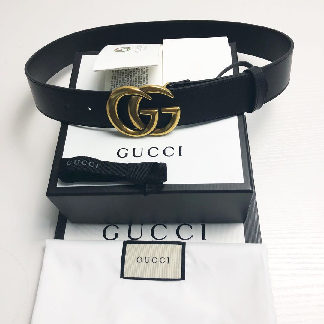 GUCCI 人気商品 メンズ ベルト 実用品 黒 ブラック ファッション小物