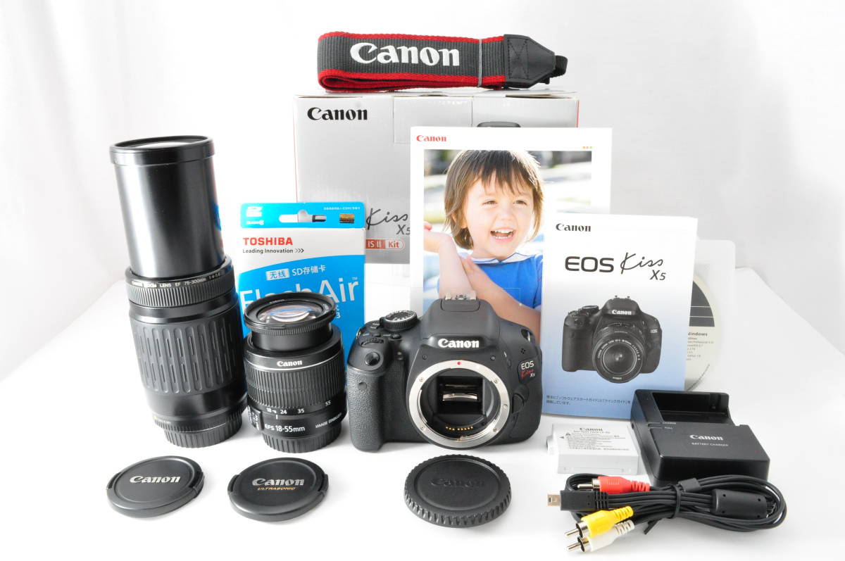☆極上品☆Canon キヤノン EOS Kiss X5 純正ダブルズームセット ☆極上品☆Canon キヤノン EOS Kiss X5 純正ダブルズームセット