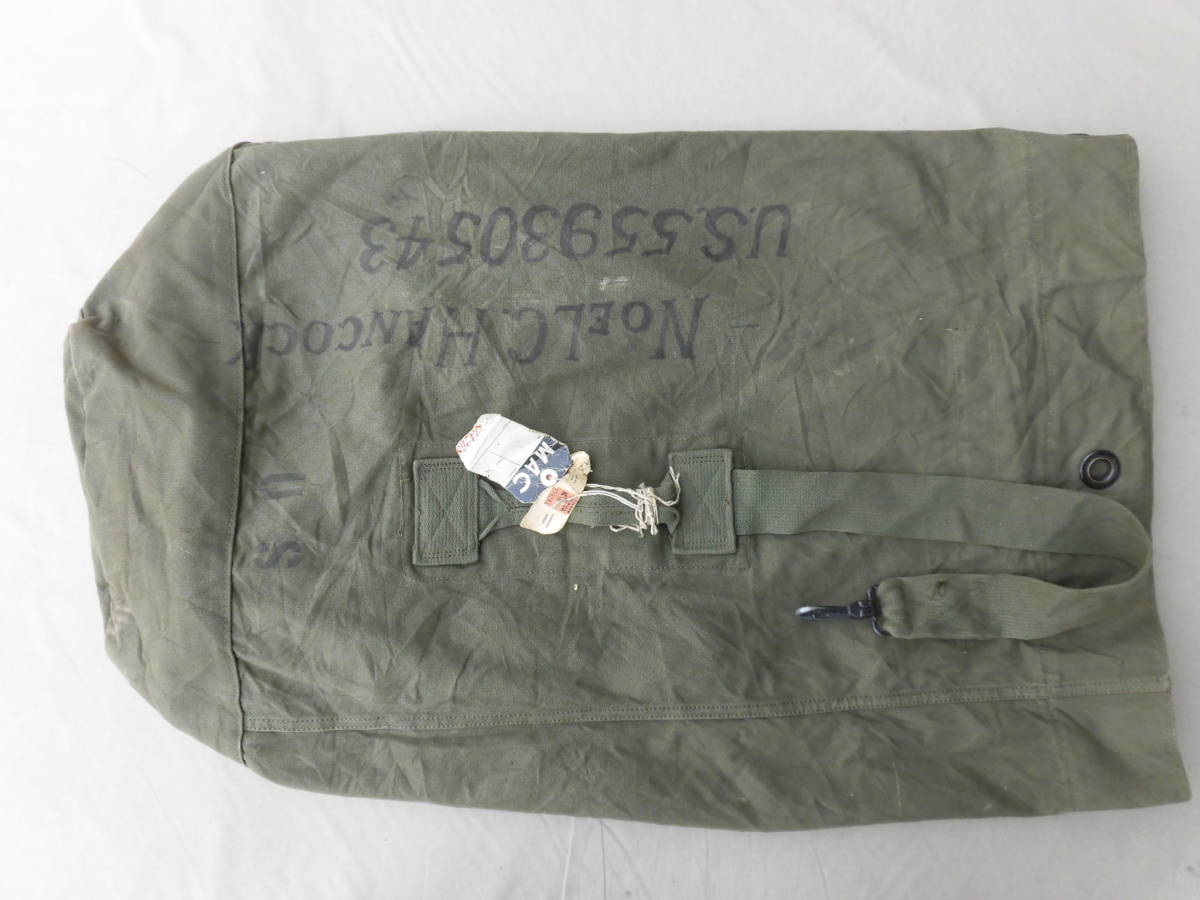 上品60年代ベトナム戦米軍ダッフルバッグ