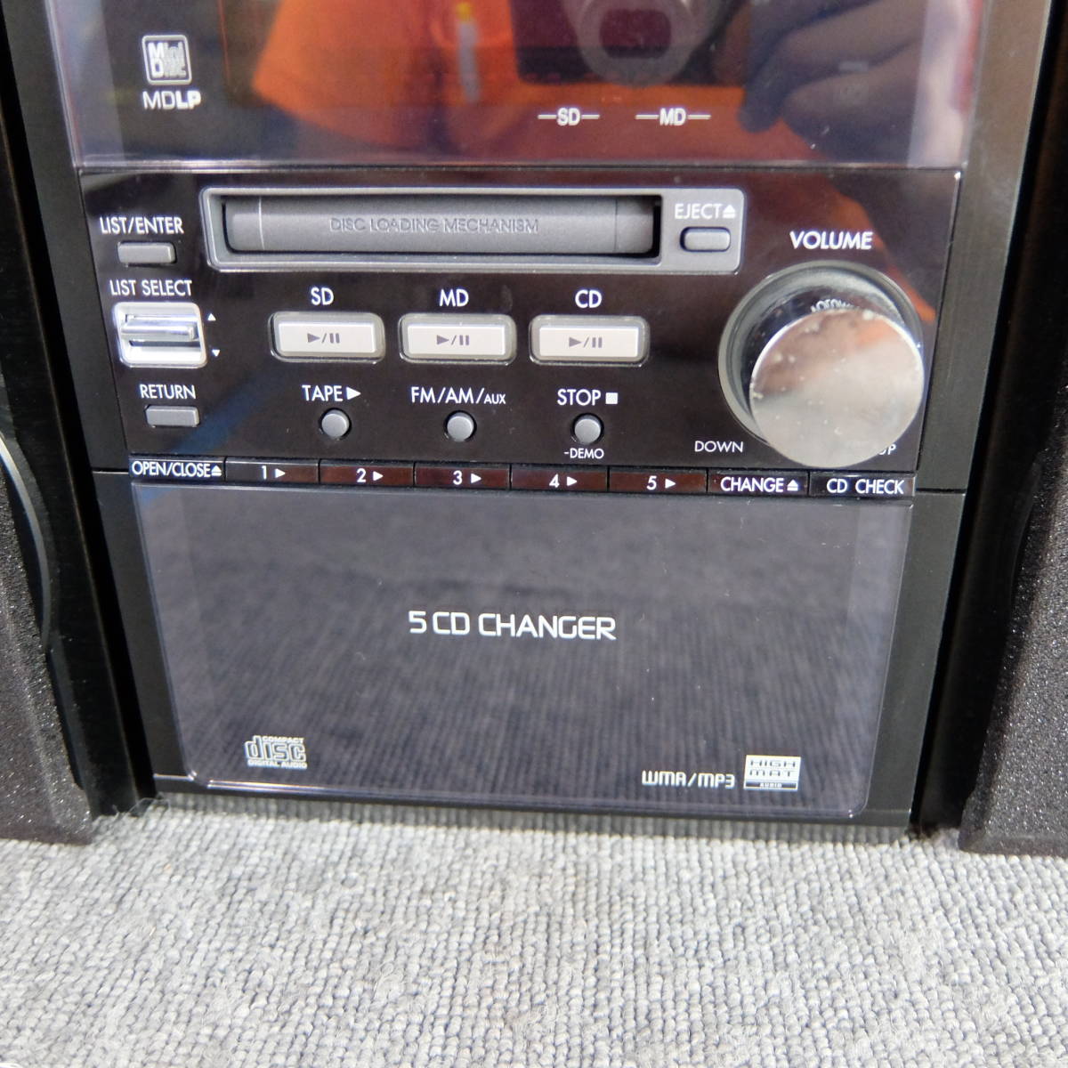 パナソニック CD/MD/ 5連CDチェンジャー コンポ SA-PM710SD /管理