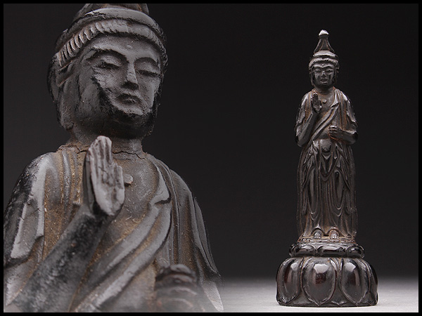 仏教美術　古銅　観音菩薩立像　仏像　V　9601 文化遺産オンライン 木造観音菩薩立像 | - 観音菩薩 紫檀 木造観音菩薩