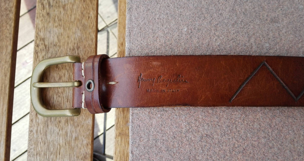 HENRY BEGVELIN エンリーベグリン オミノ刺繍 レザーベルト HENRY エンリーベグリン BEGUELIN (エンリーベグリン) 中古・古着通販HENRY ブラック