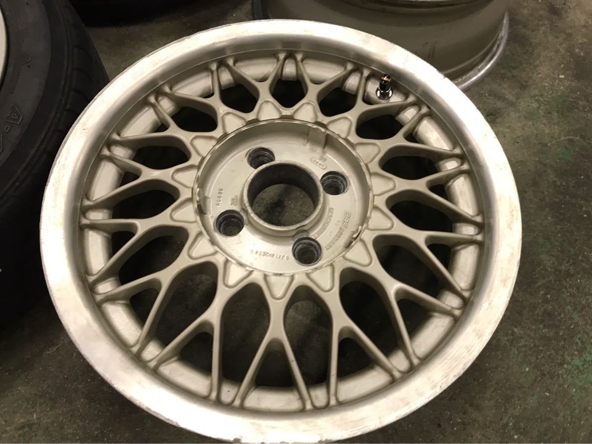14インチ PCD100 BBS 鍛造BBS 当時物 4穴の中古品 BBS RG ホイール