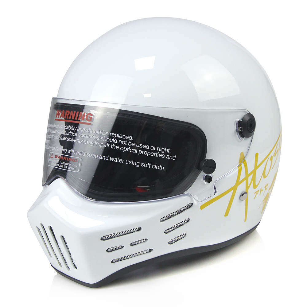 1円スタート ATV-8 日本未発売 SIMPSON風 フェイス ヘルメット 白