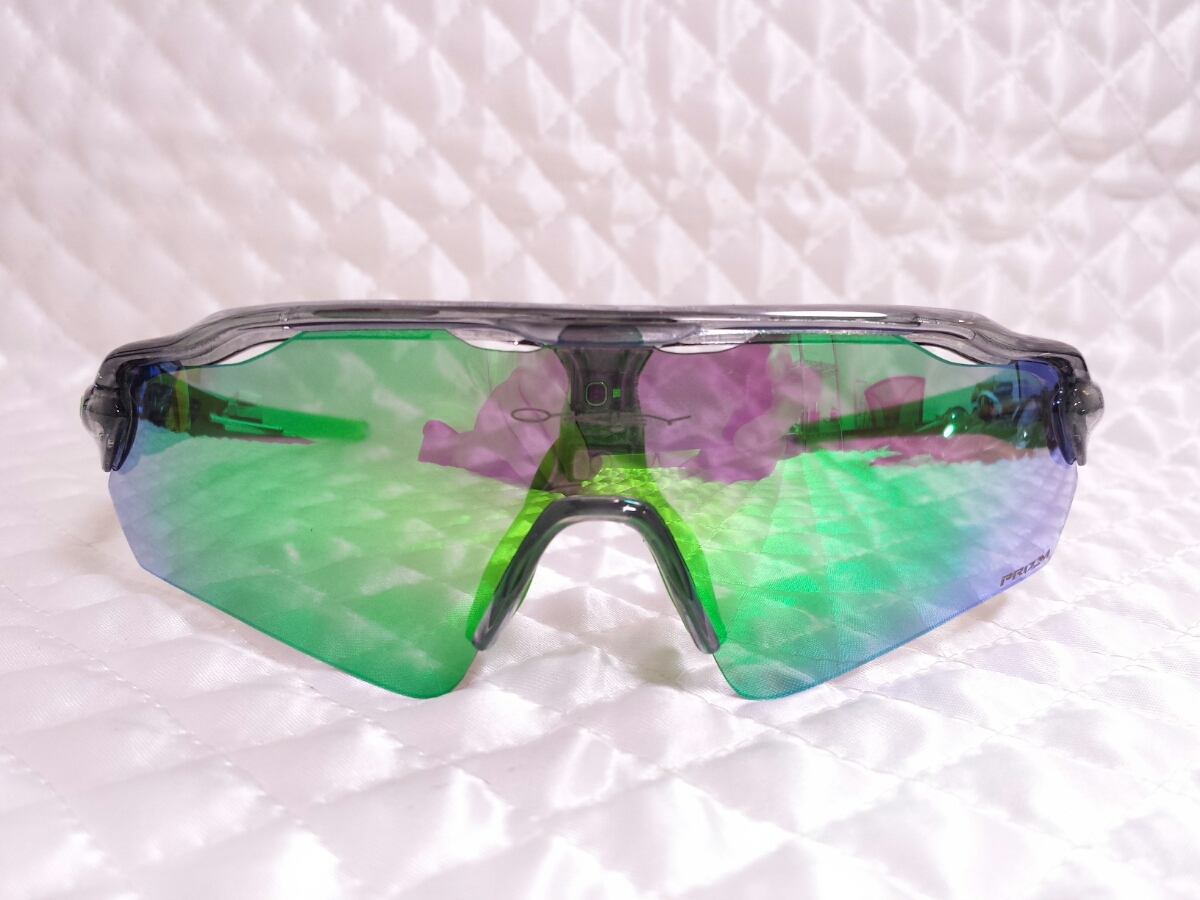 OAKLEY オークリー スポーツサングラス クリアグレー×ライムグリーン