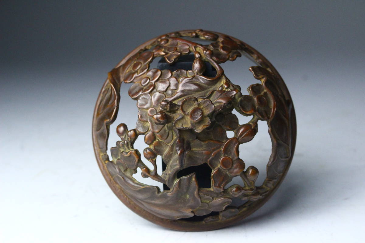高岡銅器 : 堀井幸雲 金工師 鋳銅 双耳 獅子 三 C1 唐物