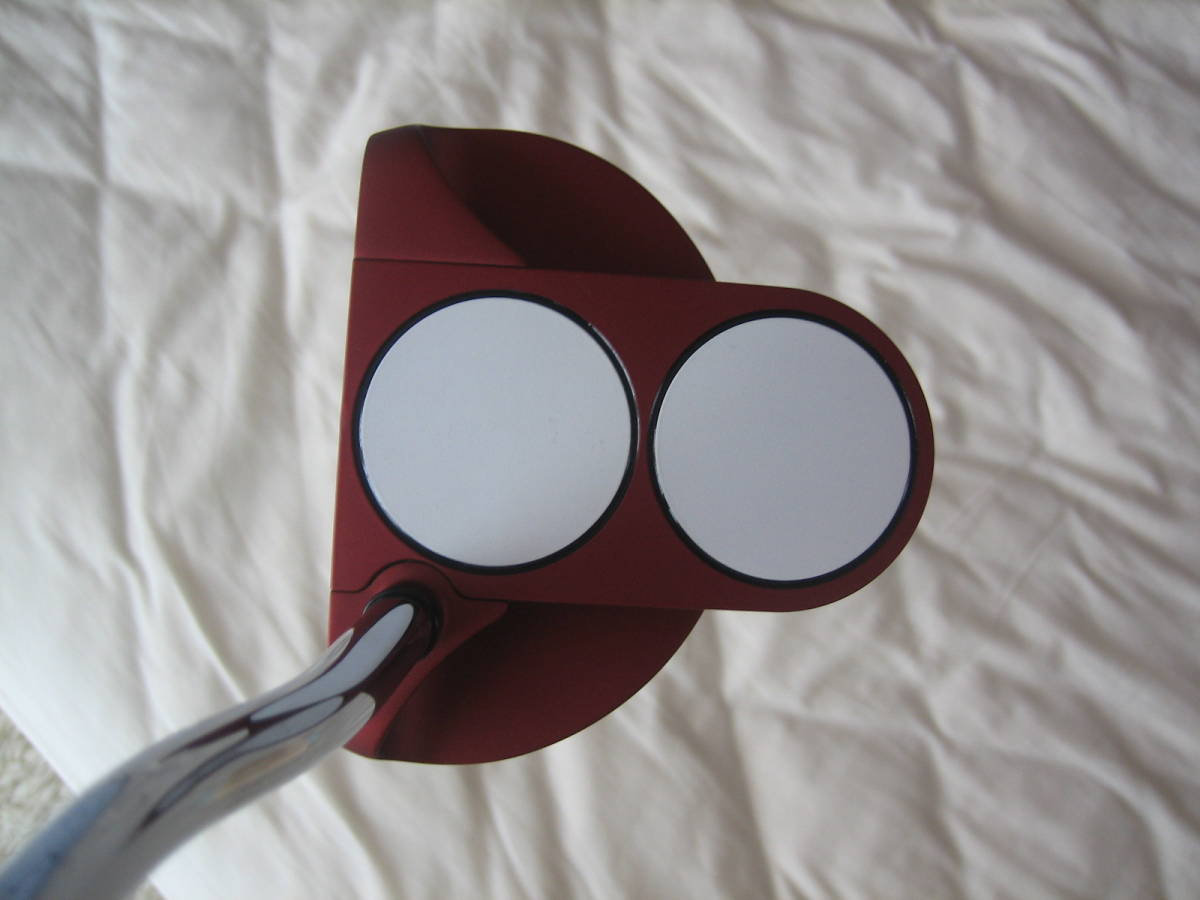 【美品】 ODYSSEY O-WORKS 2-BALL FANG 34インチ 美品！ODYSSEY O－WORKS 2ボールレッド 34インチ