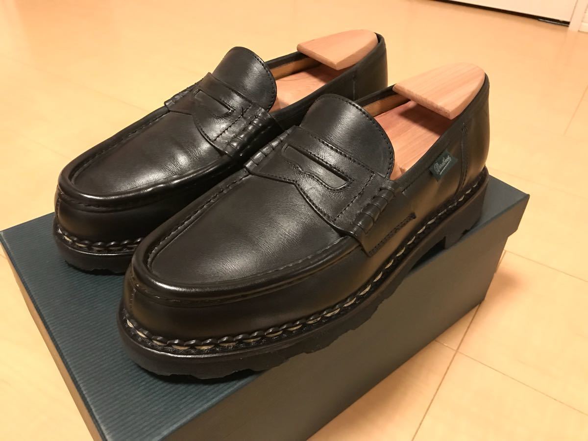 極美品 パラブーツ ランス 黒 7 Paraboot REIMS ローファー 