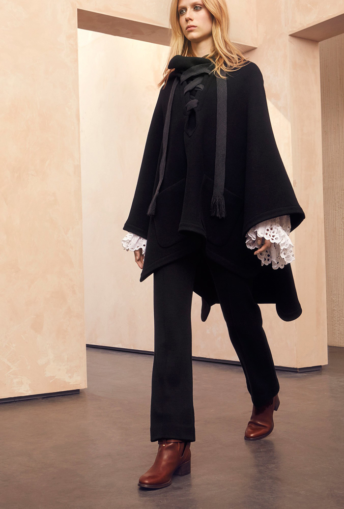 Chloe ポンチョコート 2018AW Chloe クロエ ロング ポンチョ コート