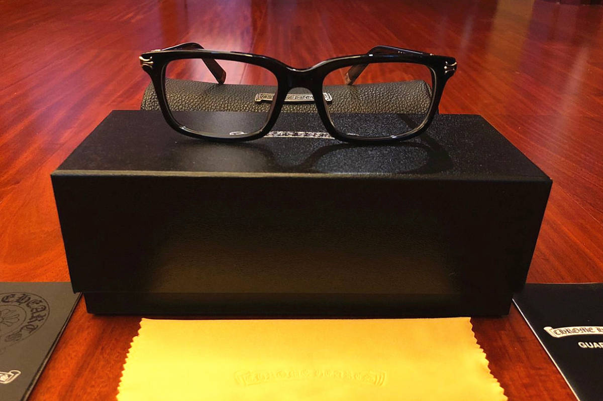 名作※CHROME HEARTS eyewear 「FUN HATCH-A」BK/SS 製造シリアル付き 