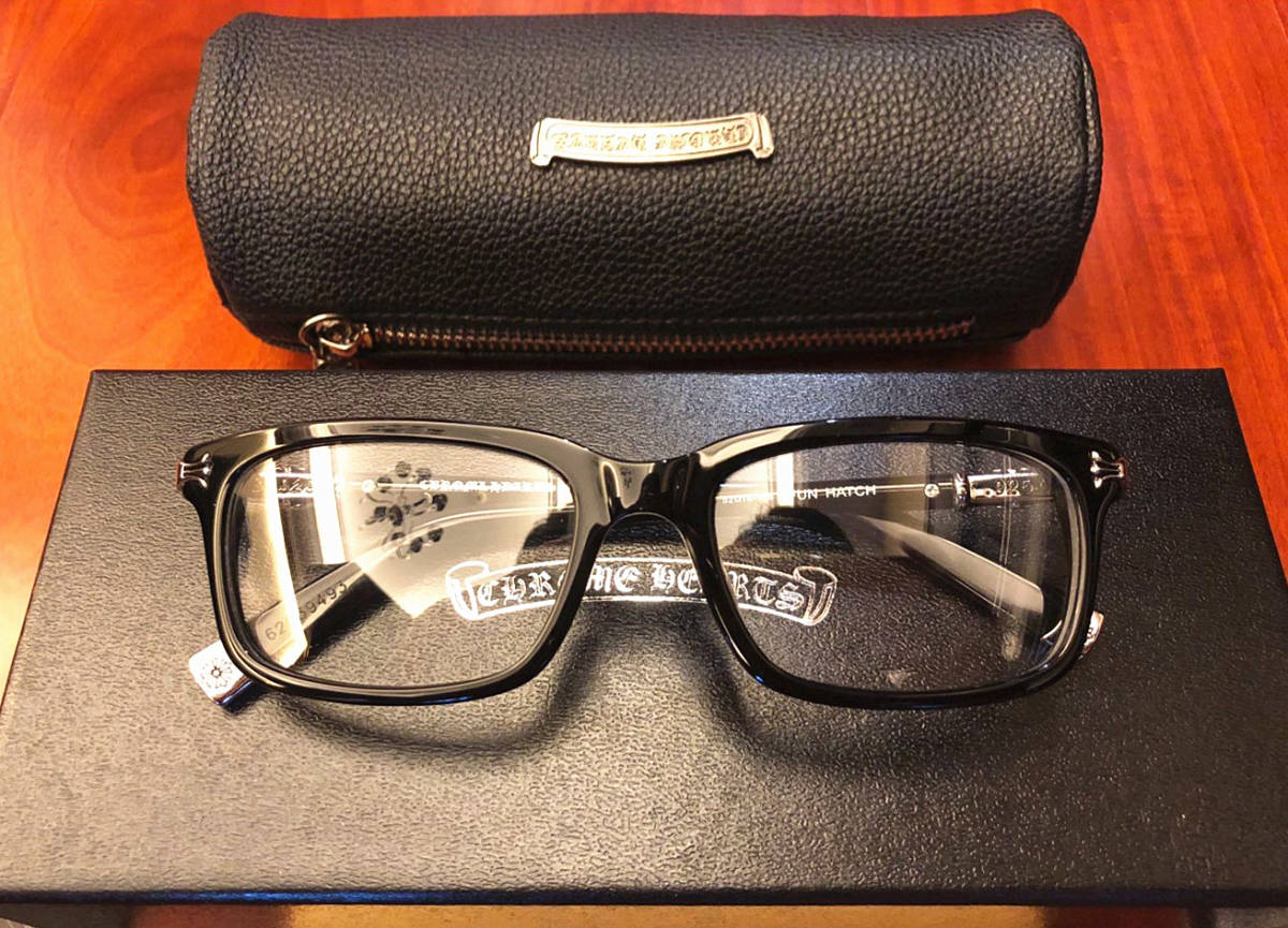 名作※CHROME HEARTS eyewear 「FUN HATCH-A」BK/SS 製造シリアル付き 