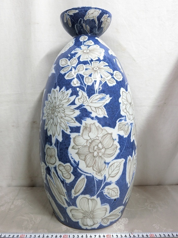 A20709 景徳鎮 作家物在銘 花描 青花瓷 大瓶 約51cm高 宝蕴陶瓷网