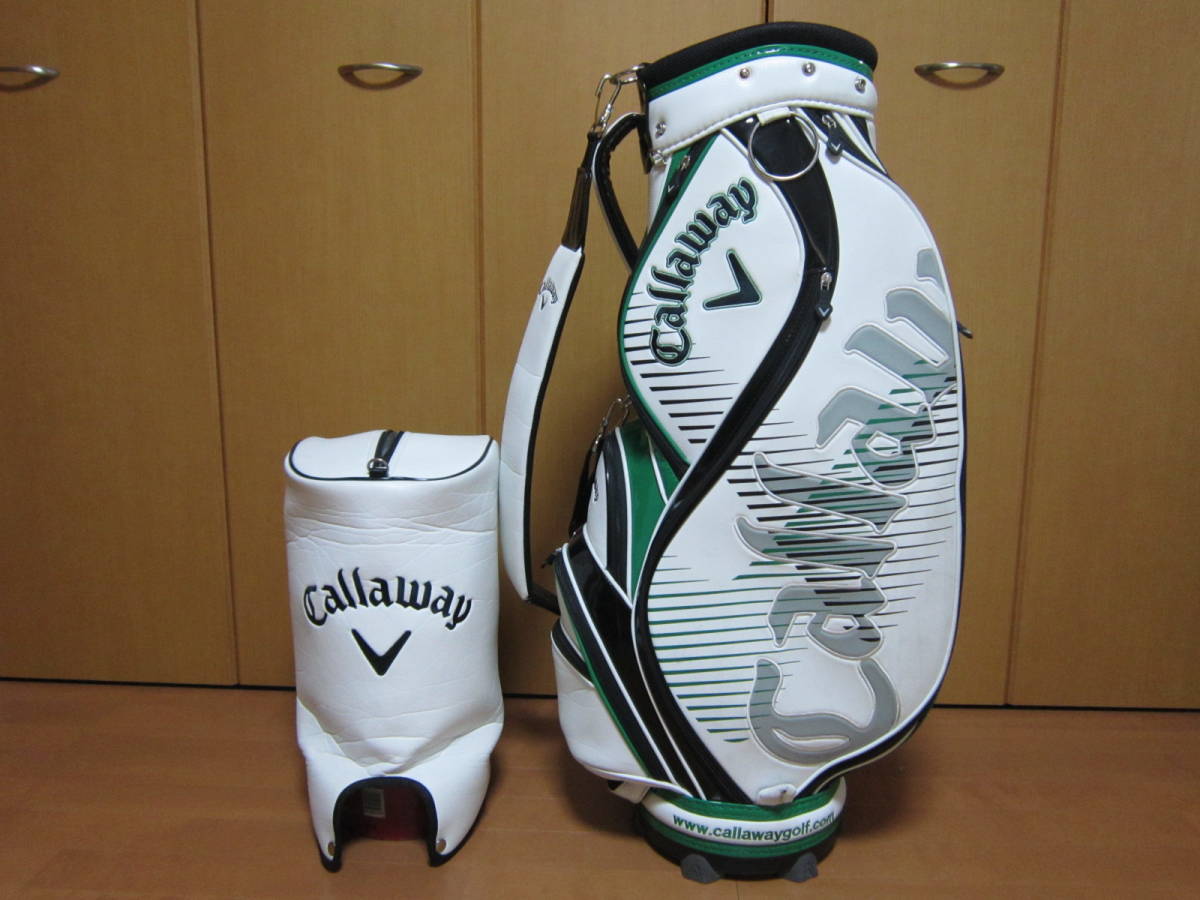 キャロウェイ Callaway キャディバッグ9型 ホワイト/グリーン USED