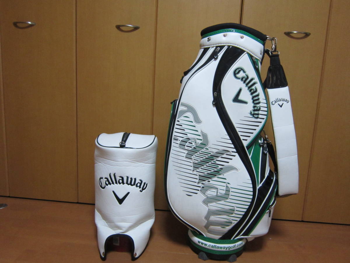 キャロウェイ Callaway キャディバッグ9型 ホワイト/グリーン USED