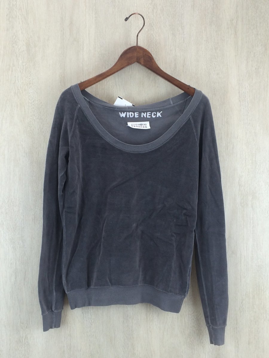送料無料，セール Martin Margiela ⑥/WIDE NECK/長袖カットソー/-/コットン/GRY(Sサイズ)｜売買されたオークション情報、yahooの商品情報をアーカイブ公開 - オークファン Sサイズ