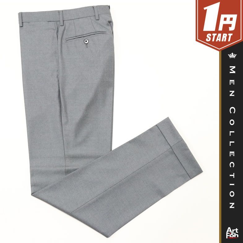 100%新品，お買い得 1円 Sartoria Milanese 伊 ／44サイズ／スラックス パンツ ロロピアーナ社TASMANIAN super130&rsquo;s イタリア製 ／e1005 44 グレー(Sサイズ)｜売買されたオークション情報、yahooの商品情報をアーカイブ公開 Sサイズ