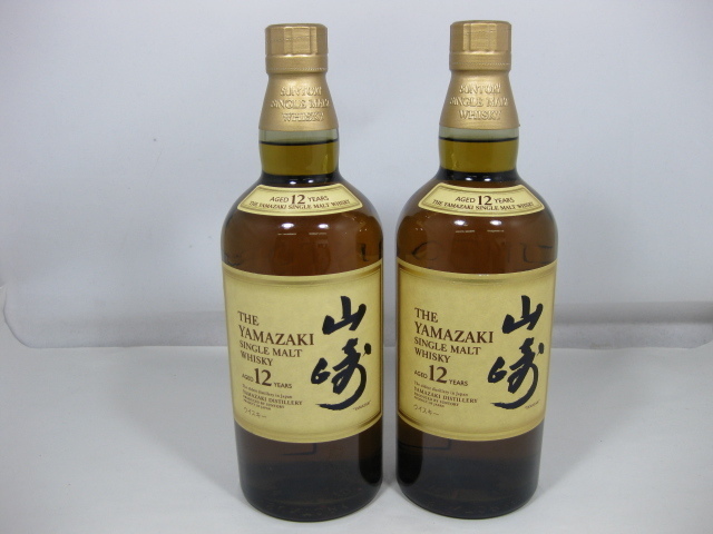 N①未開栓 山崎12年サントリーピュアモルトウイサキー 古酒【未開栓