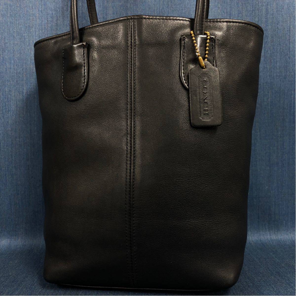 極美品 COACH コーチ レザー トートバッグ ショルダーバッグ ブラック 
