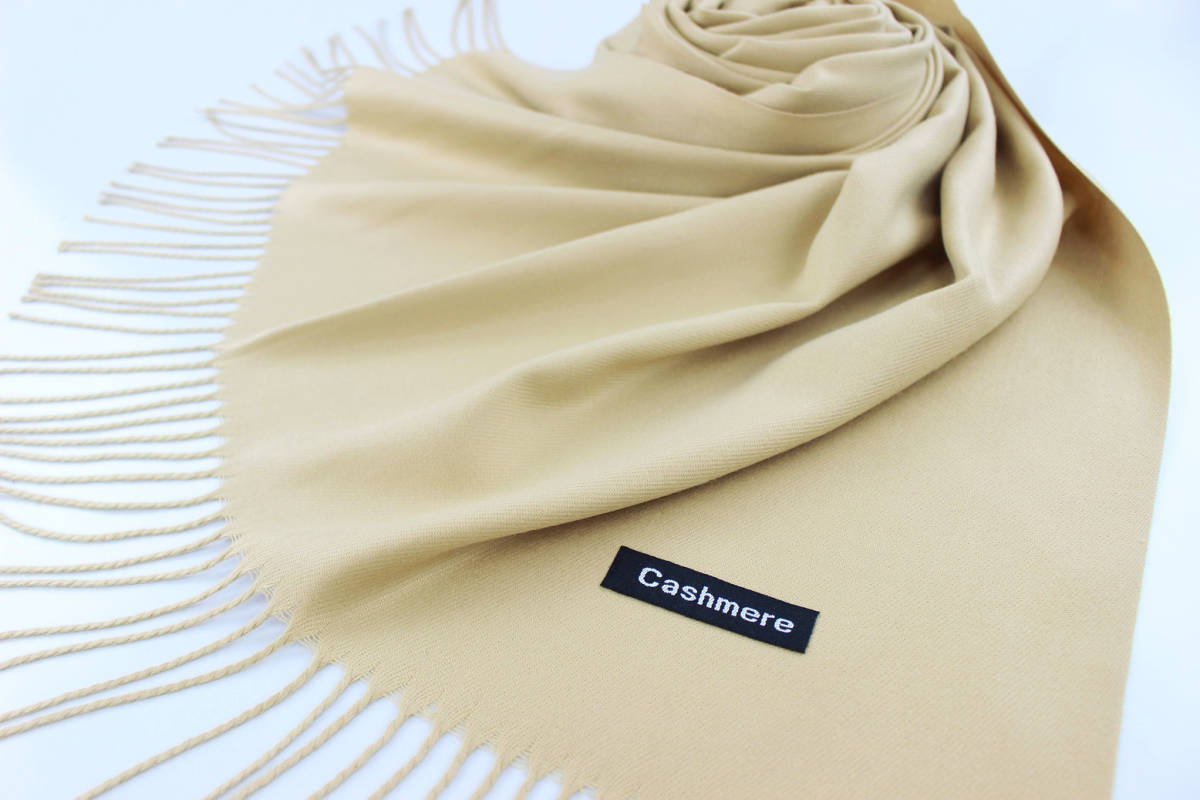 高品質 カシミアニット100％ 無地 Plain 大判 マフラー/ストール BEIGE ベージュ系 *High Quality Cashmere Collection* カシミヤ100％ 無地 ニット トップス タートルネック Rouk