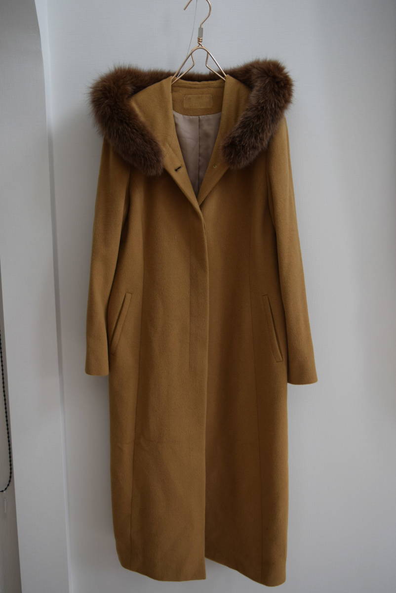 得価，HOT 2018新作サンプル品 フォックスファー付きカシミヤコート(Mサイズ)｜売買されたオークション情報、yahooの商品情報をアーカイブ公開 - オークファン Mサイズ