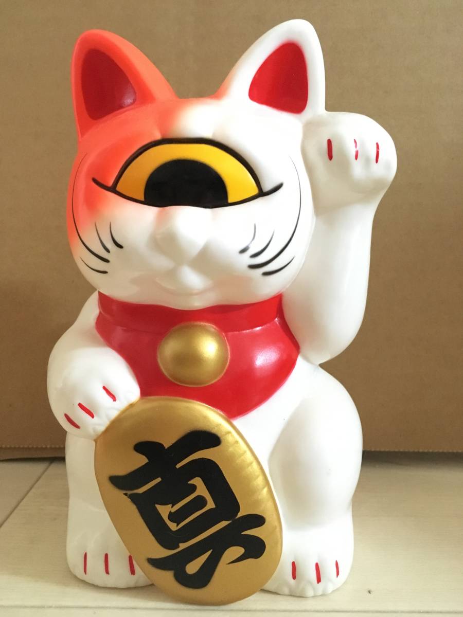 REALHEAD リアルヘッド フォーチュンキャット 白 オレンジ 真頭玩具