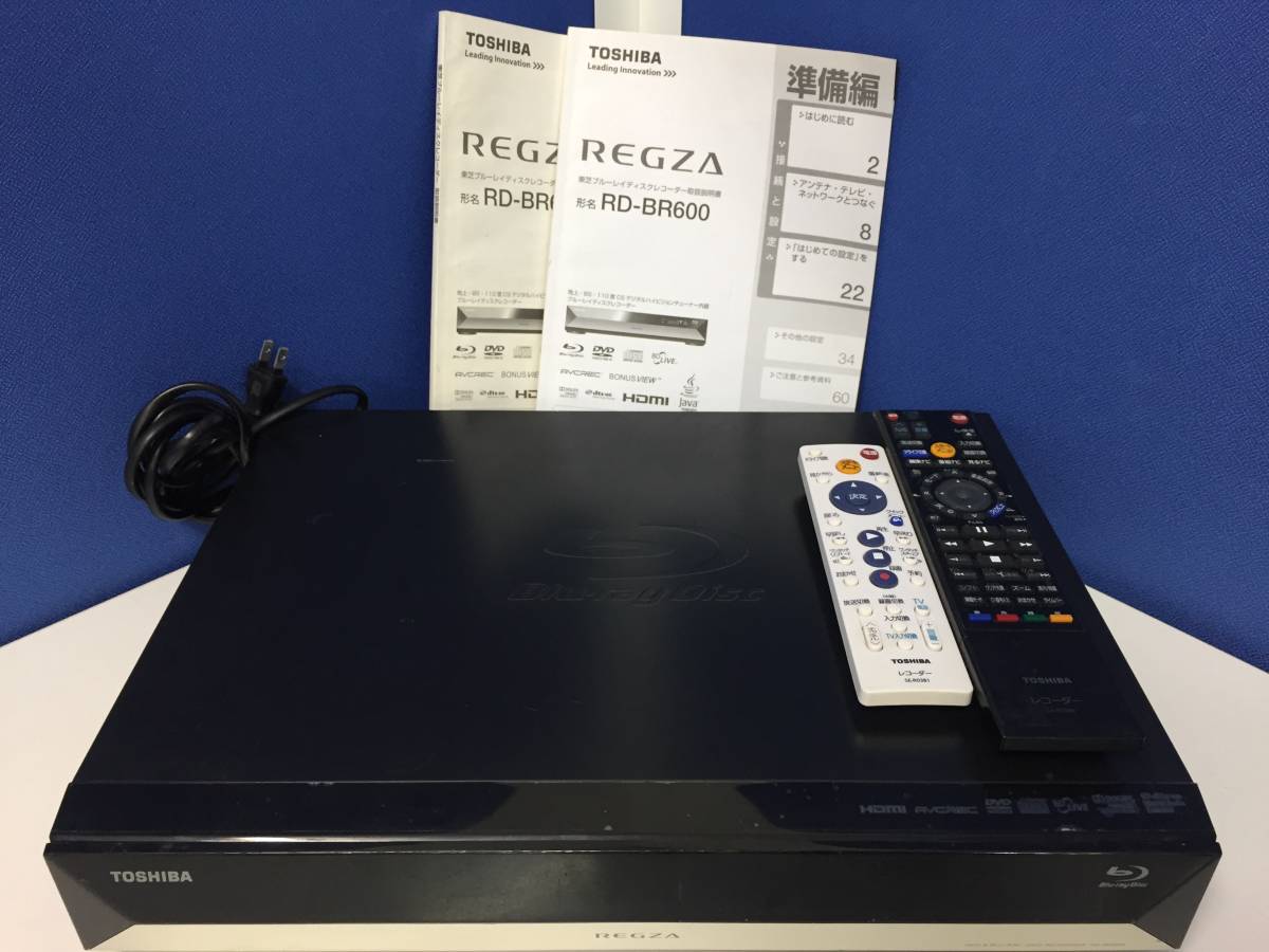 ジャンク)東芝 500GB 1チューナー ブルーレイレコーダー REGZA RD-BR600