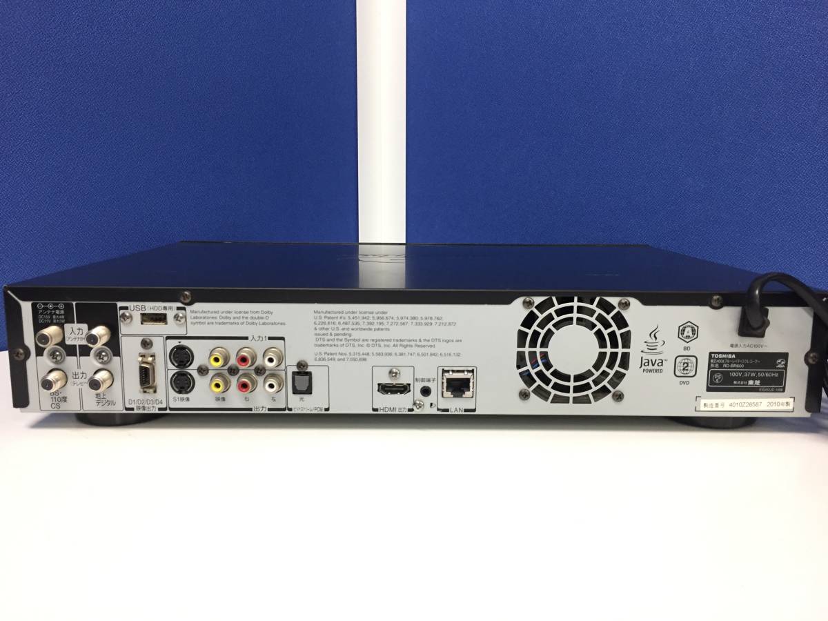 ジャンク)東芝 500GB 1チューナー ブルーレイレコーダー REGZA RD-BR600
